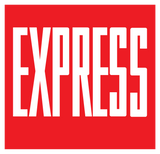  Logo der Zeitung Express. Das Logo hat einen roten Hintergrund mit der Aufschrift 