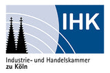 Logo der Industrie- und Handelskammer (IHK) zu Köln, bestehend aus einer stilisierten Darstellung des Kölner Doms auf der linken Seite und dem Schriftzug 